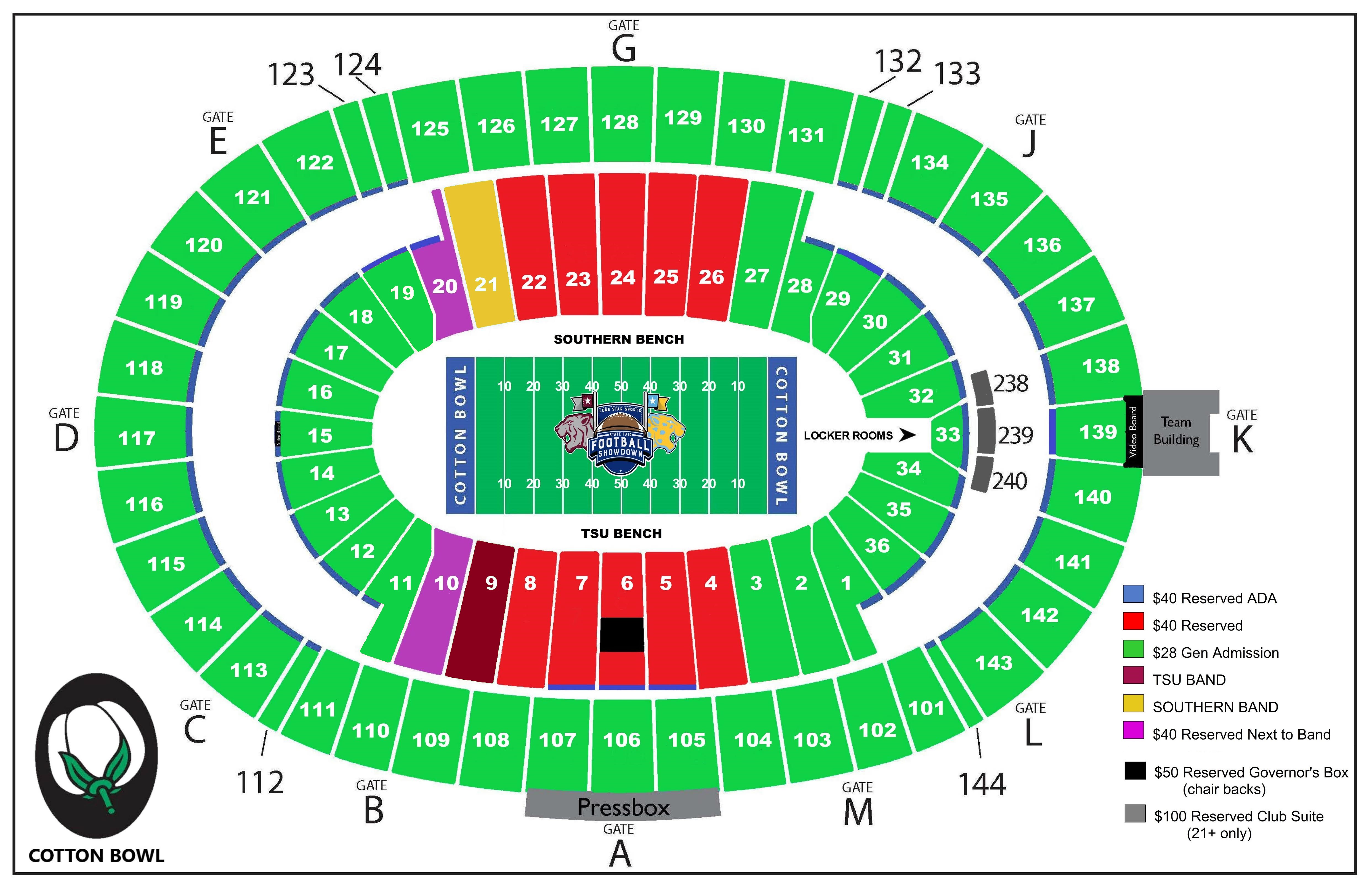 Cotton Bowl Stadium Seating Chart / We expend a lot of effort