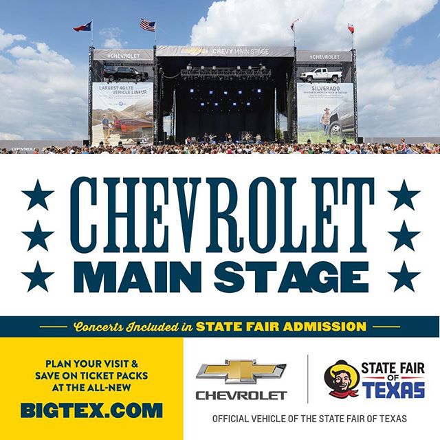 The 2018 @Chevrolet Main Stage lineup is here!!!! Go to the ALL NEW bigtex.com/chevroletmainstage or click the link in our bio 😍🎤🤠 #BigTex #ChevyMainStage #HowdyFolks #StateFairofTX ⭐️⭐️⭐️ 115 days away y’all!!!