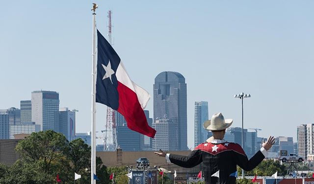 #Dallas + #BigTex + #TexasFlag!