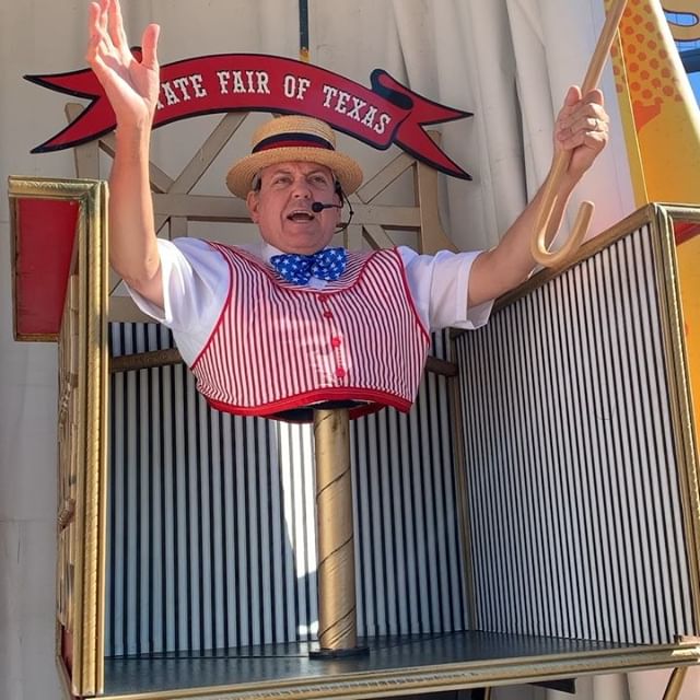 12 days down, 12 days to go! Find the midway barker at the #Midway entrance in Cotton Bowl Plaza! #BigTex