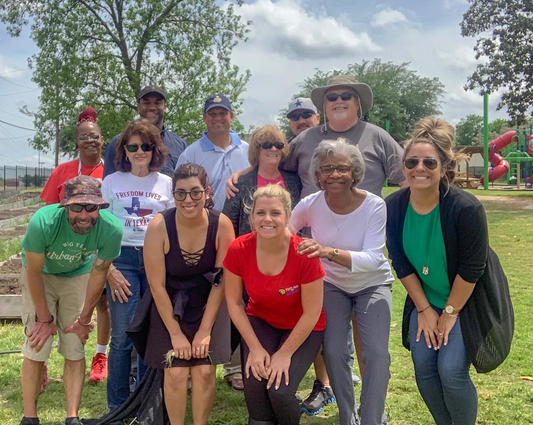 Happy #EarthDay y’all! To celebrate, some of our #BigTex team members weeded, planted and fertilized our donated Urban Farm raised beds at @cca2ndchance. What are you doing to celebrate Earth day today?! #StateFairofTX