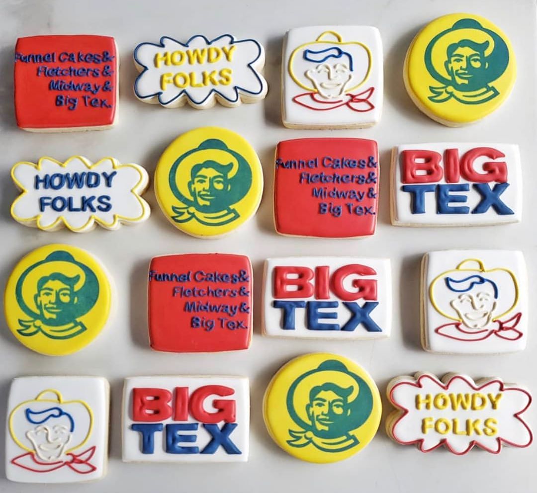 The #StateFair excitement continues… How cute are these @statefairoftx cookies made by @cookiesbychrysta?! They probably don’t taste like turkey legs and cotton candy, but they sure do look delicious! 😍🍗🍪🎉🎡 Thanks for sharing Chrysta! #BigTex #ThisIsHowWeTexas