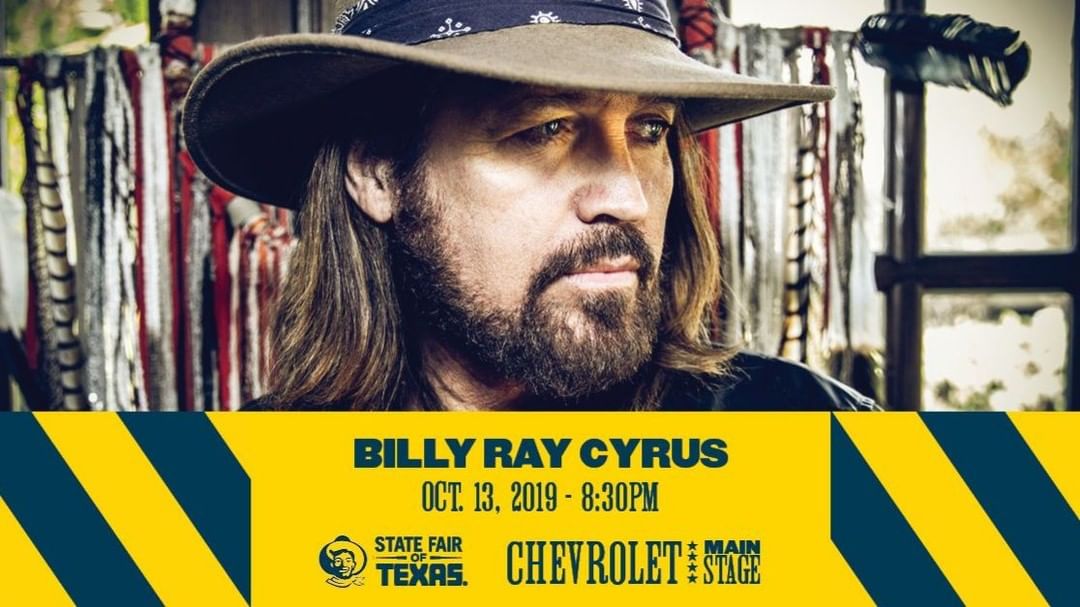 Get your cowboy boots ready, @billyraycyrus will be headlining the @chevrolet Main Stage on Oct. 13 at 8:30 p.m! Enjoy the FREE show with your #StateFairofTX ticket. Buy your season pass online to enjoy 24 days full of live music and so much more! bigtex.com-live-music 🤠🤠🤠
