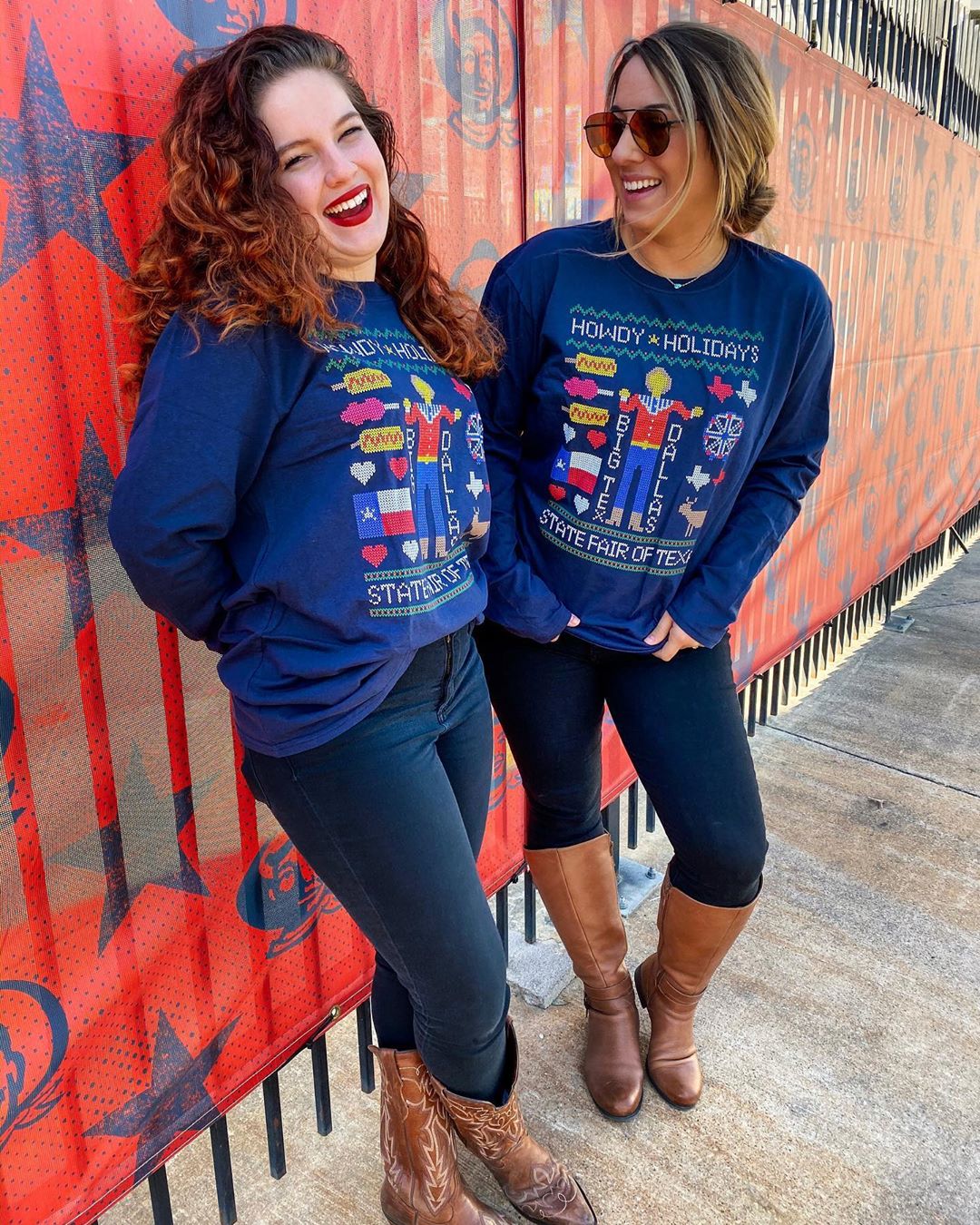 Give the holidays a #BigTex HOWDY with this State Fair themed long-sleeve T-shirt now available at BigTexStore.com 😍🎅🏽🤠