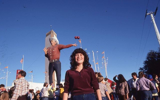 In 1981, it was cool taking photos with #BigTex. In 2020, it’s still cool to take photos with Big Tex. I guess some things truly never go out of style. 🤩 #TBT #StateFairofTX