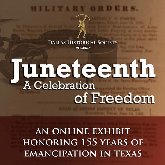 There are several ways to celebrate Juneteenth right here in #FairPark! Here’s one from @dallashistory. Join in for an online exhibit honoring 155 years of emancipation in Texas! #Repost ・・・
{ONLINE EXHIBIT} 
Join us tomorrow for  Juneteenth: A Celebration of Freedom, an online exhibit celebrating Juneteenth and its history. Juneteenth is the oldest known celebration commemorating the ending of slavery in the United States. Dating back to 1865, it was on June 19th that the Union soldiers, led by Major General Gordon Granger, landed at Galveston, Texas with news that the war had ended and that the enslaved were now free. Note that this was two and a half years after President Lincoln’s Emancipation Proclamation – which had become official January 1, 1863. ﻿In this exhibit view General Order No. 3, declaring slaves in Texas “free” (the Dallas Historical Society has the only known copy), a gallery of Juneteenth images, video clips and photos from the DHS Juneteenth celebration from 2019, and read related articles.
***
EXHIBIT WILL BE ONLINE UNTIL JUNE 30TH
See link in bio to view exhibit.
•
•
•
#juneteenth #juneteethcelebrations #celebrationoffreedom #majorgeneralgordongranger #emancipationproclamation #presidentlincoln #endingslavery #slavesfreeintexas #dallashistory #generalorderno3 #blackhistory #africanamericanhistory galvestontexas #galvestonhistory #dallas #texashistory #history #dallashistoricalsocietyarchives