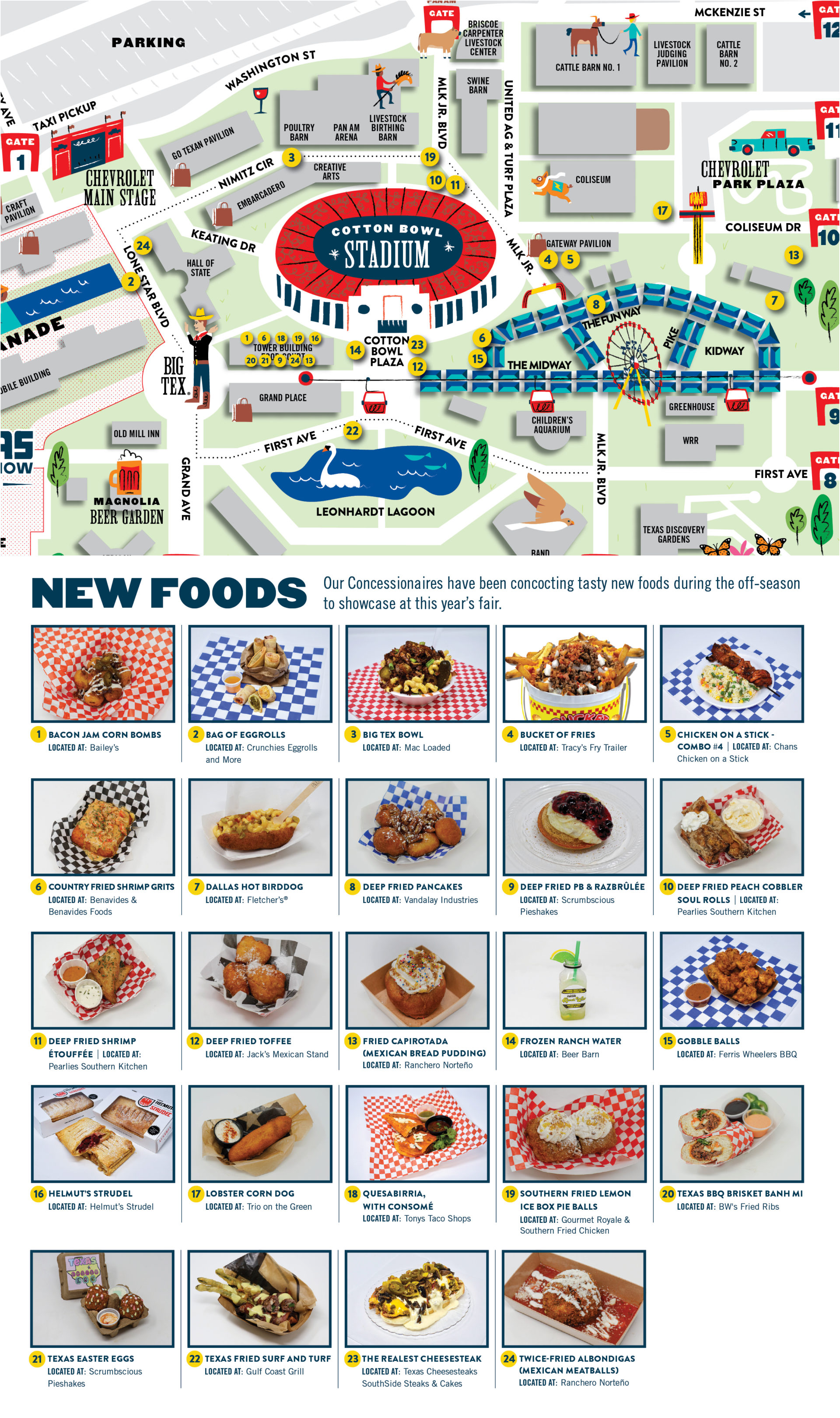 New Foods Map State Fair of Texas