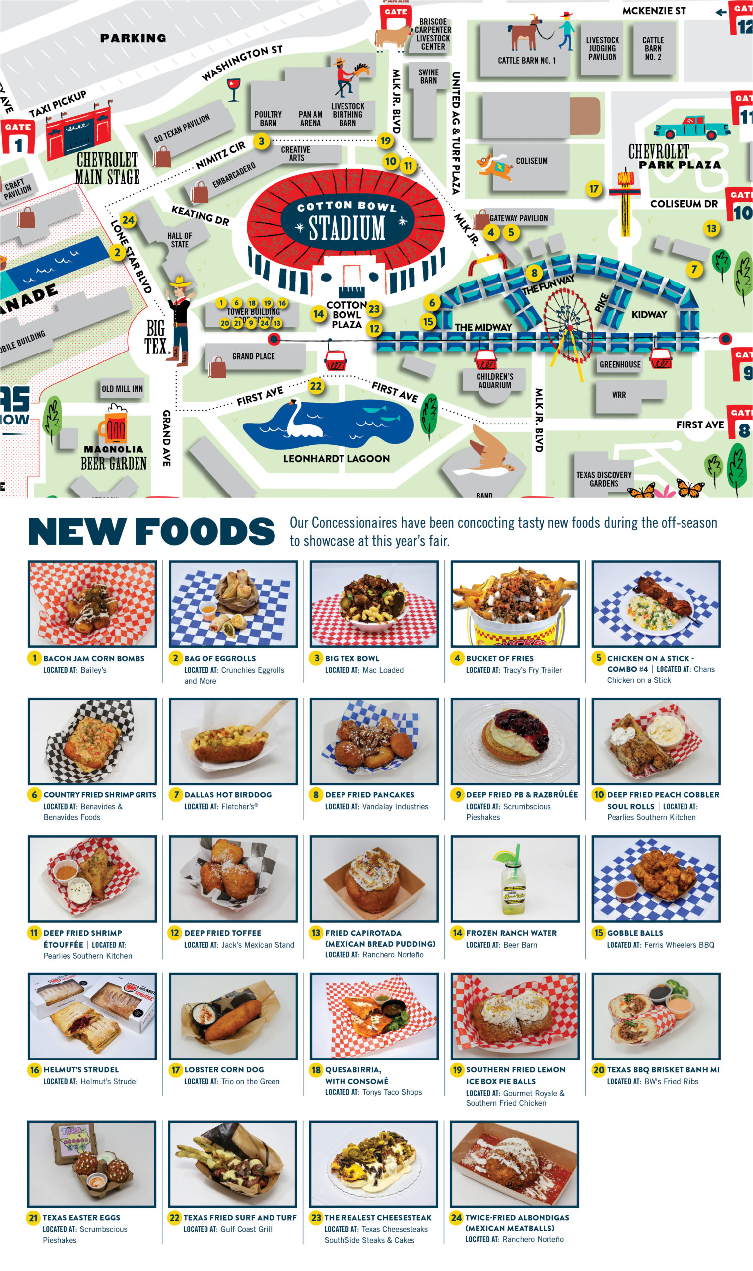 2021_NewFoods_map_v2 State Fair of Texas