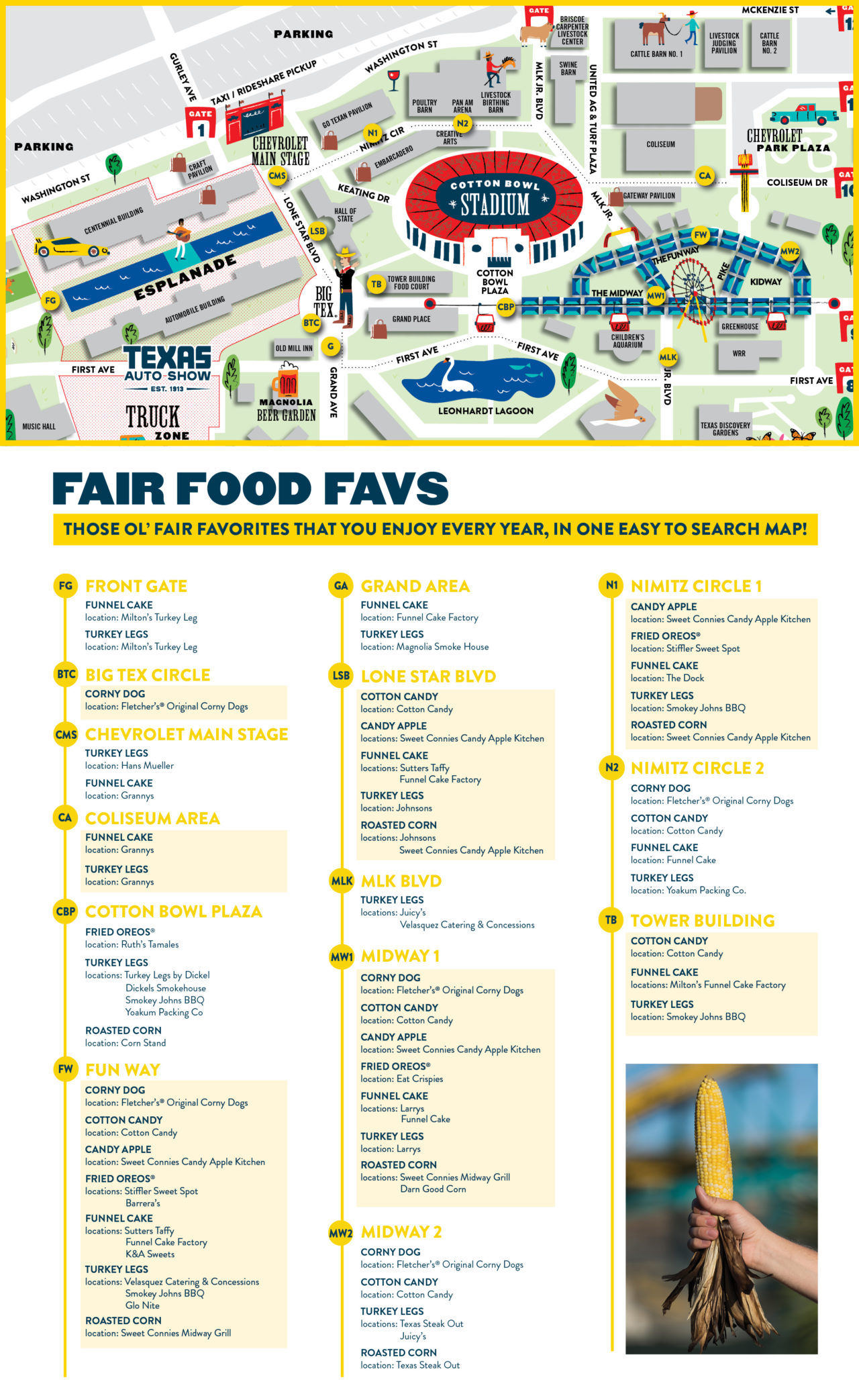 Fair Food Favs Map | State Fair of Texas