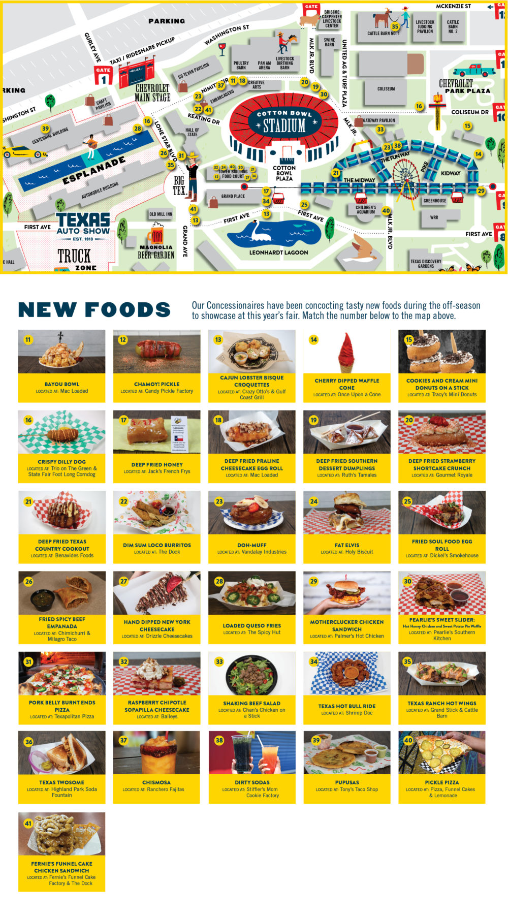 New Foods Map | State Fair of Texas