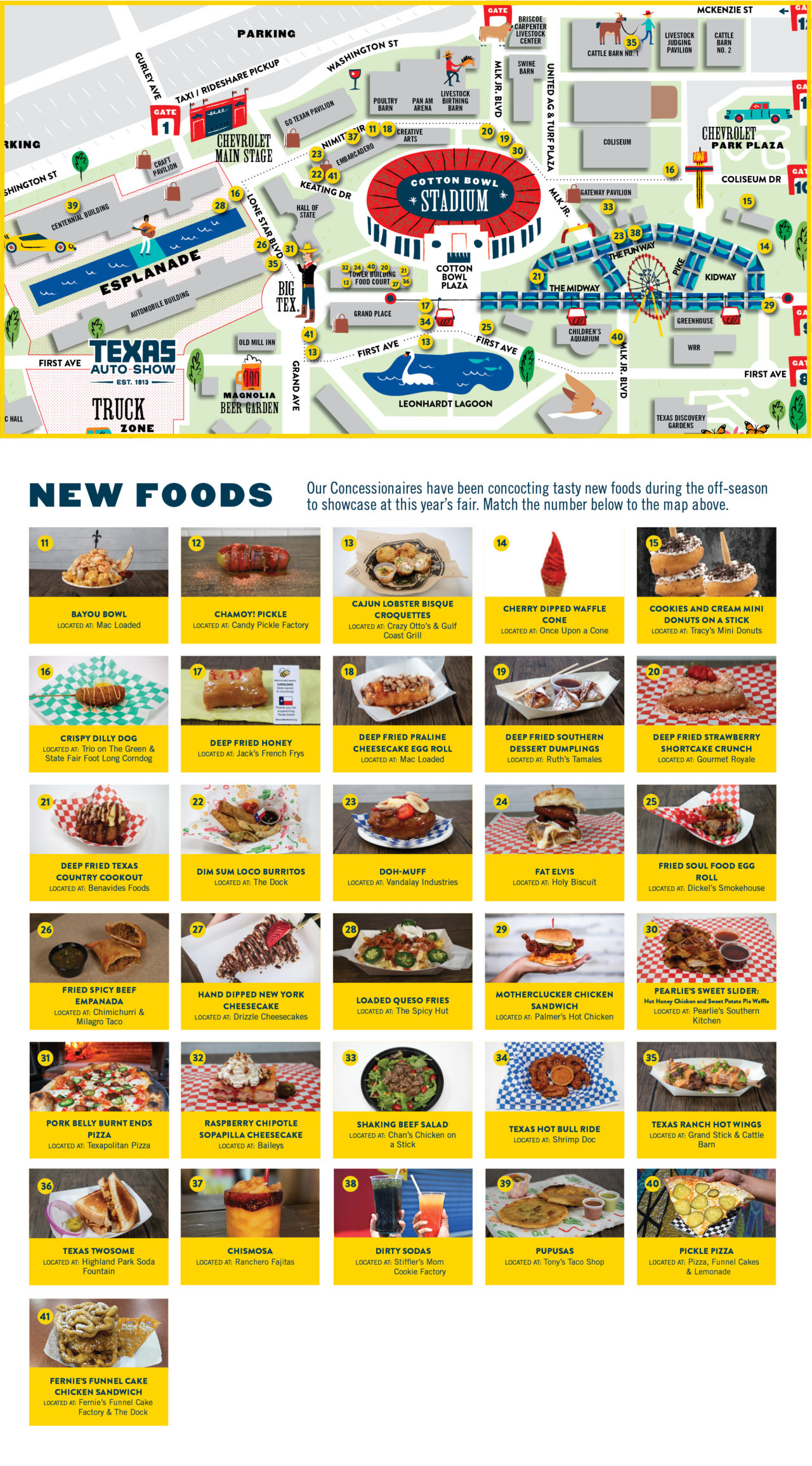 New Foods Map | State Fair of Texas